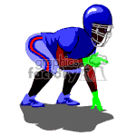 clipart - Football player waiting for the hike..