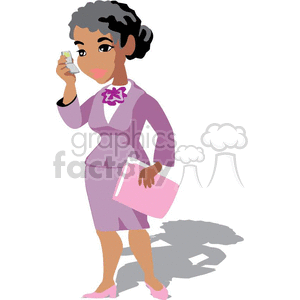 clipart -  African American woman.