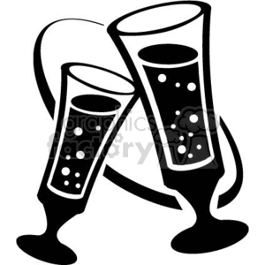 vector clip art vinyl-ready cutter black white wedding weddings love marriage married cheers glasses champagne beverage beverages alcohol
