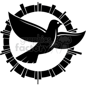 vector clip art vinyl-ready cutter black white religion religious dove