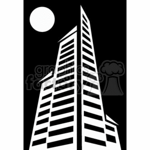 real estate realtor building buildings black+white vector cutter vinyl+ready city skyline skyscraper skyscrapers moon night hotel logo design apartment apartments condominium condominiums condo