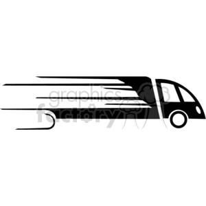 vector clip art vinyl-ready cutter black white fast truck trucks semi transportation transport express deliver delivery postage