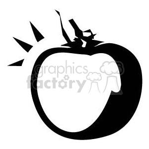 Outline of a tomato clipart. Royalty-free image # 371541