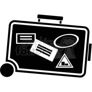vector luggage icon clipart. Commercial use image # 371436