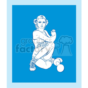 women streching clipart. Royalty-free image # 371696