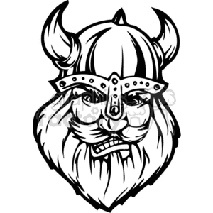 black and white viking outline clipart. Royalty-free image # 372245
