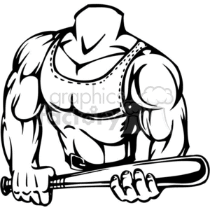vector vinyl ready vinyl-ready signage logo logos mascot mascots designs black white clip art images graphics clipart art fitness weight lifting muscle muscles body strong powerful baseball bat