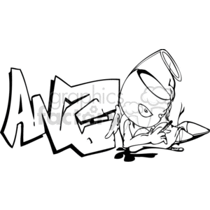 graffiti tag tags word words art vector clip art graphics writing city smoking angel gangster gangsters vinyl vinyl-ready signage black white ready cutter