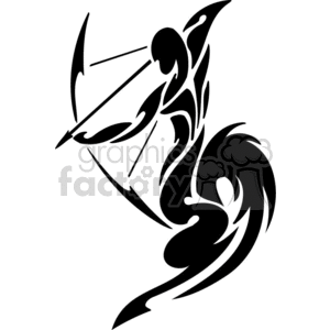 zodiak vector vinyl-ready vinyl ready cutter black white clip art clipart images graphics tattoo tattoos art tribal sagittarius archer arrow archers horoscope astrology