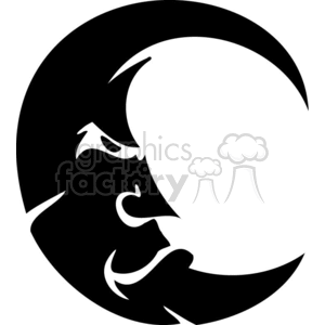 Angry crescent moon clipart. Royalty-free image # 372473