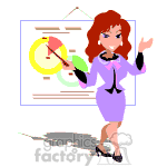 Female giving a presentation clipart. Royalty-free image # 372523