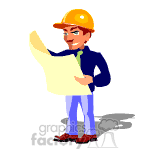 fla swf gif flash animated engineer engineers blueprint blueprints looking reviewing construction worker