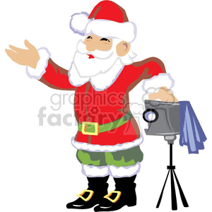 Santa Claus Taking a Picture clipart. Royalty-free image # 372608