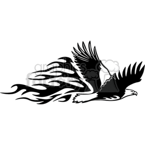 animal animals flame flames flaming fire vinyl-ready vinyl ready hot blazing blazin vector eps gif jpg png cutter signage black white eagle eagles flying