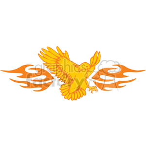 flaming hawk clipart. Commercial use image # 373316