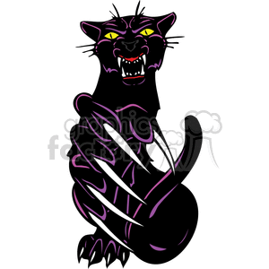 clawing panther clipart.
