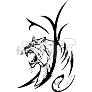 wildcat tattoo clipart. Commercial use image # 373341