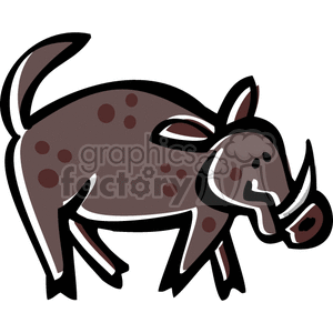 Cartoon Wild Boar clipart. Royalty-free image # 129144