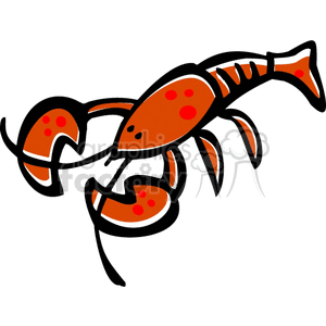 Cartoon Lobster clipart. Commercial use image # 129154