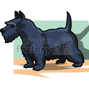 Black Schnauzer Dog clipart. Royalty-free image # 129204