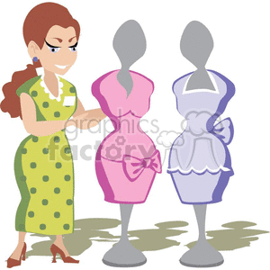 clipart clip art vector occupations work working job jobs eps jpg gif png dress dresses clothing clothes female store