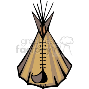 clipart - Native American teepee.