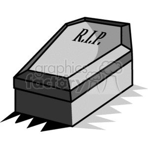 clipart - RIP Coffin.