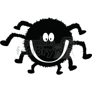 Fuzzy spider clipart. Royalty-free image # 374478