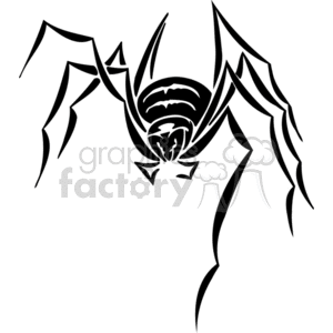 Black spider clipart. Royalty-free image # 374518