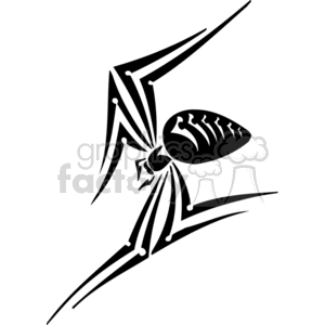 Black spider clipart. Royalty-free image # 374538