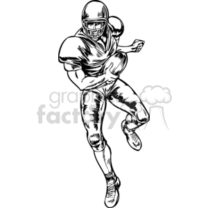clipart - Receiver catching the ball.