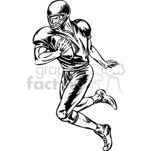 Football player avoiding a tackle clipart. Commercial use image # 374622