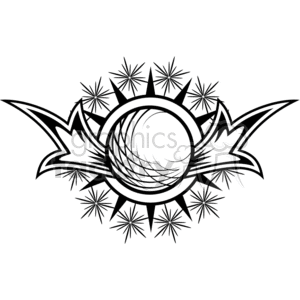 vinyl-ready vector black white design tattoo tattoos art line clip art ball spike spikes