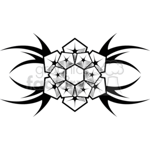 vinyl-ready vector black white design tattoo tattoos art line clip art aztec flower flowers