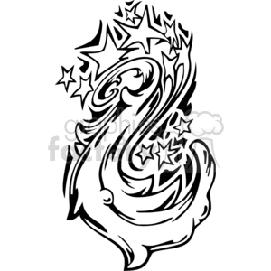 Star Galaxy Tattoo Swirl Design  clipart.