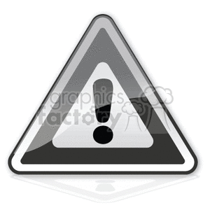 Black exclamation mark sign clipart. Commercial use image # 376970