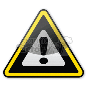 Yellow warning sign clipart. Commercial use image # 376985