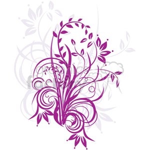 Purple floral design 2 clipart.