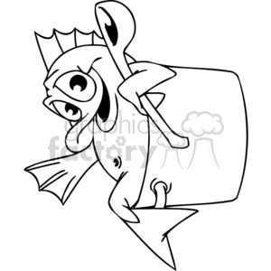 Fish in a pot clipart. Commercial use image # 377235