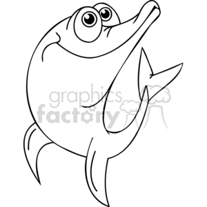 funny dolphin  clipart. Commercial use image # 377250