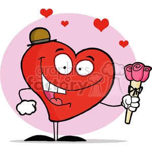 Heart holding a rose clipart. Commercial use image # 377513