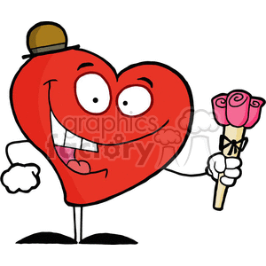 Heart wearing a hat clipart. Commercial use image # 377528