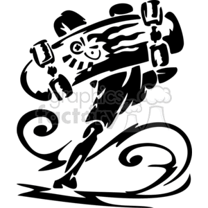 Skateboarder doing a handstand clipart. Royalty-free image # 377608