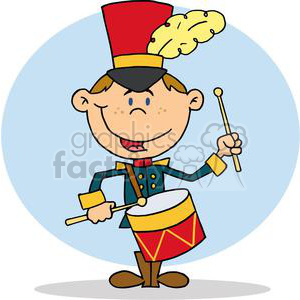 Drummer Drumming clipart. Royalty-free image # 377875