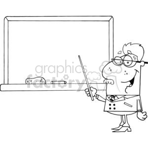 2992-School-Professor-Displayed-On-Chalk-Board clipart. Commercial use image # 380451