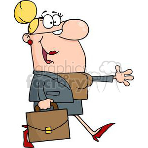 3272-Businesswoman-Walking clipart. Commercial use image # 380575