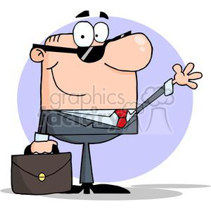 3237-Friendly-Businessman-Waving-A-Greeting clipart. Royalty-free image # 380700