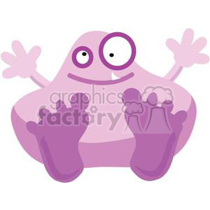 clipart - pinky the little pink monster.