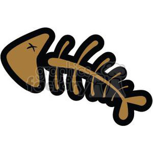 dead fish fossil clipart. Commercial use image # 380815