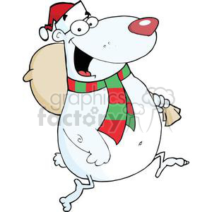 cartoon funny Holidays vector Christmas Xmas Santa Claus hat reindeer merry